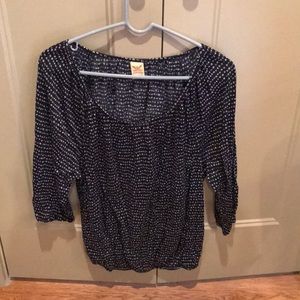 3/4 sleeve peasant top